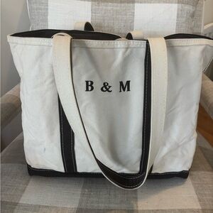 L.L. Bean Boat and Tote Zip-Top Large, Long Handle, Black